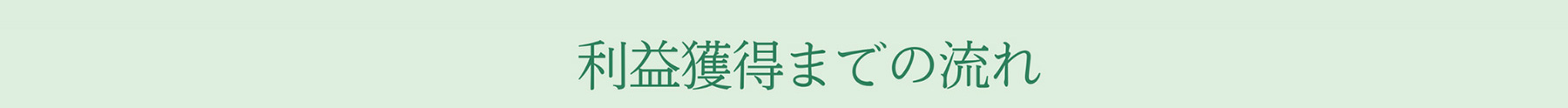 利益獲得までの流れ